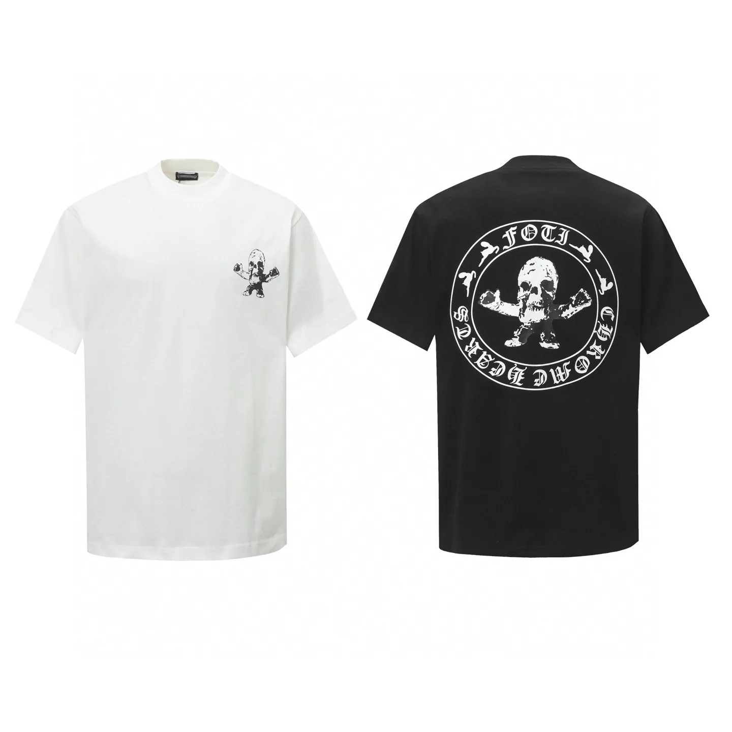 🅿️160 Chrome hearts ch Chrome hearts little monster printed short-sleeved t-shirt. Large version. Loose and stylish. Low version, slim and long version, upper body and crotch pull. 100% commitment: top quality, not fast food. The highest version on the market. Top quality, 280g, 26 counts of custom-dyed double yarn cotton, same style for men and women, complete with three standards. Color: black, white Size: XS-L